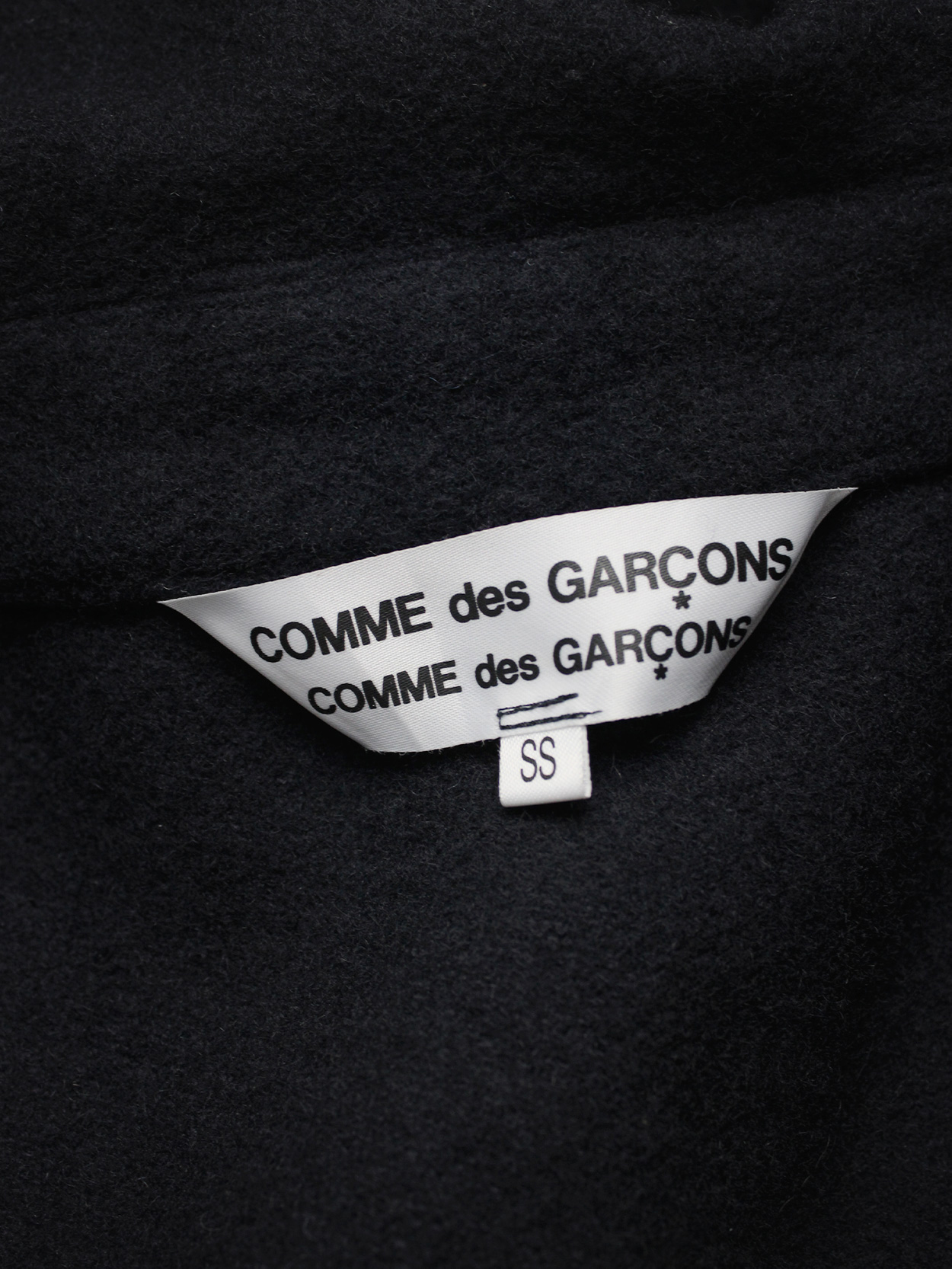 Comme des Garçons Comme blue coat twisting around the body — AD 
