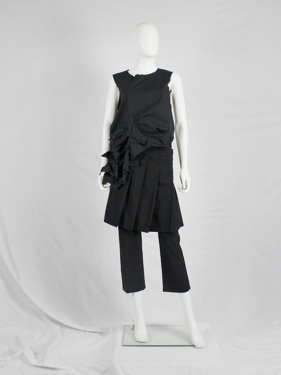 tricot Comme des Garçons pleats skirt Comme des Garçons Tricot black deconstructed pleated skirt