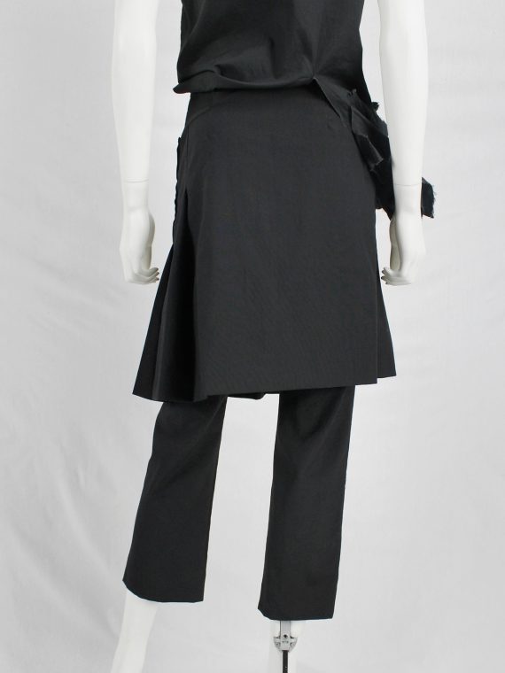 Comme des Garçons tricot black trousers with overlapping pleated