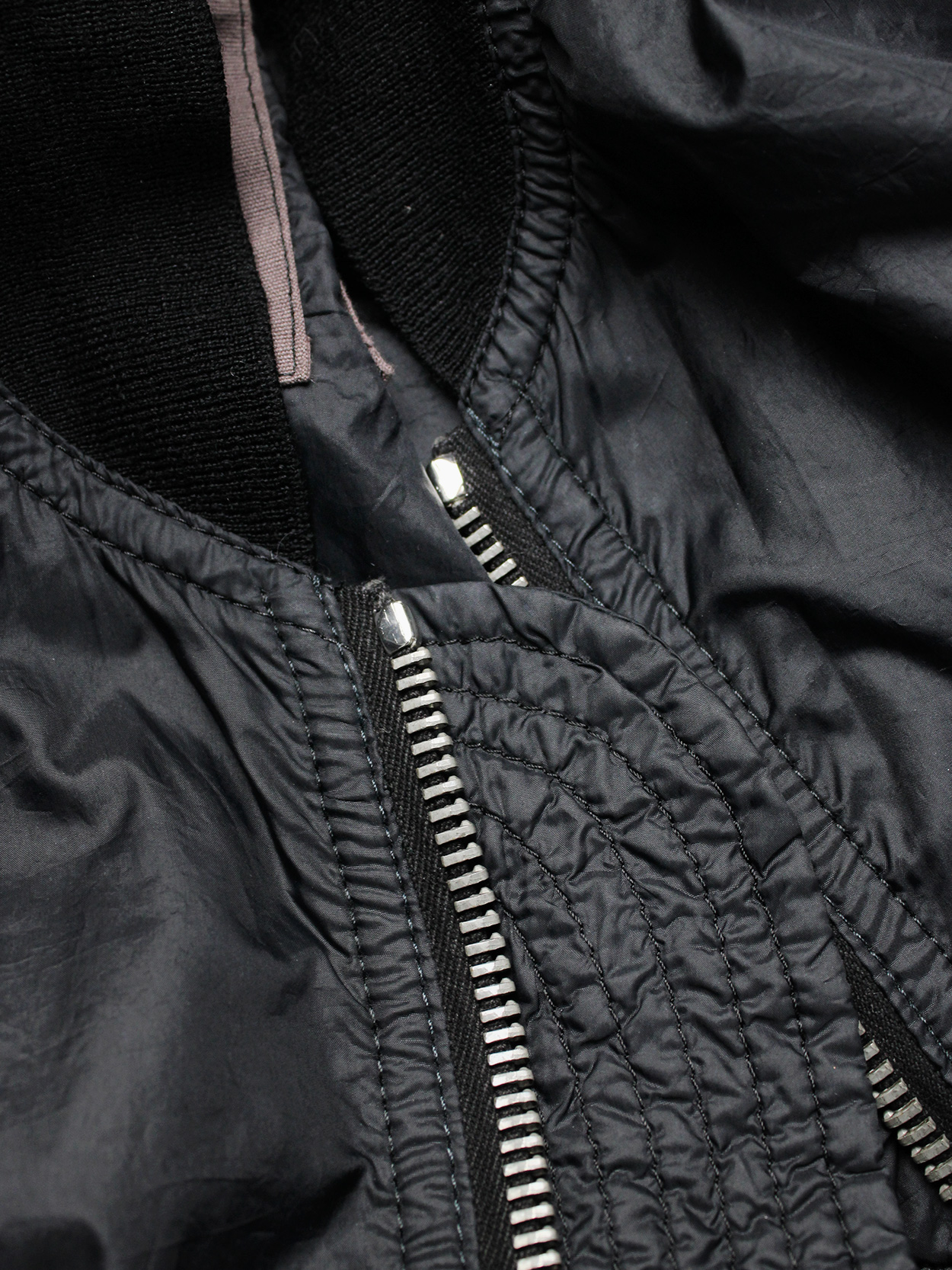 Rick Owens DRKSHDW black lightweight bomber jacket - VANIITAS 