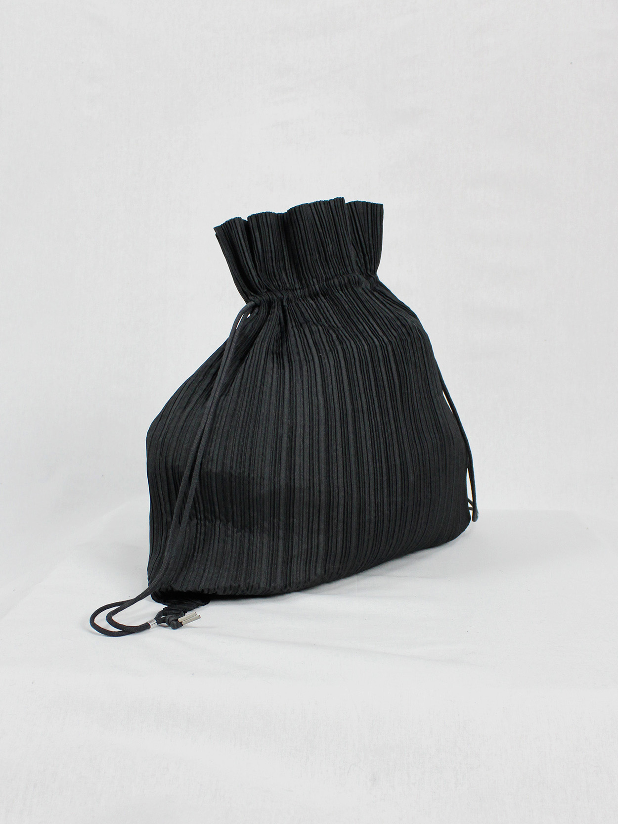 Vintage! Atmosphere Black Tassel Drawstring Backpack Faux leather drawstring backpack Atmosphere | Mercari main image 4