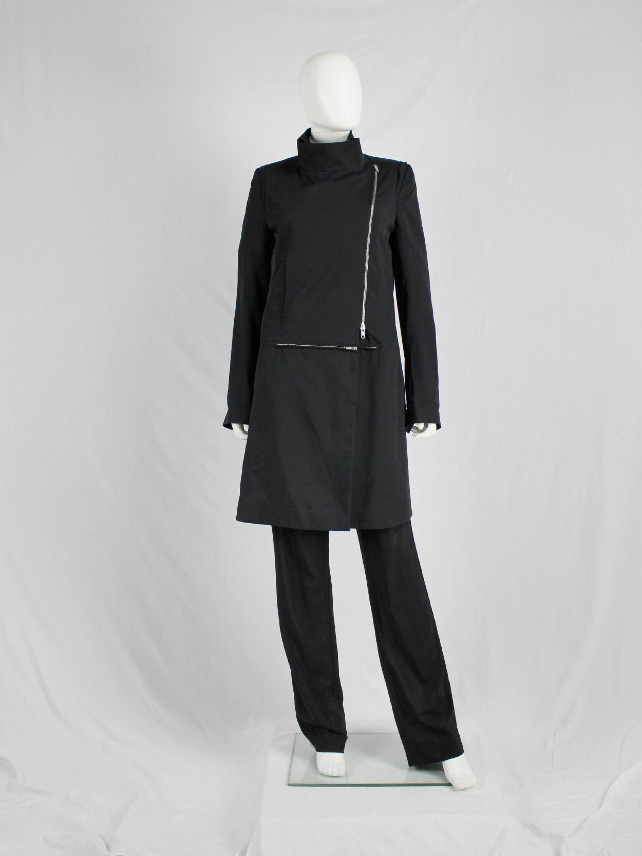 ANN DEMEULEMEESTER 2010年頃 黒 コート XS ANN DEMEULEMEESTER 2010年頃 黒 コート XS