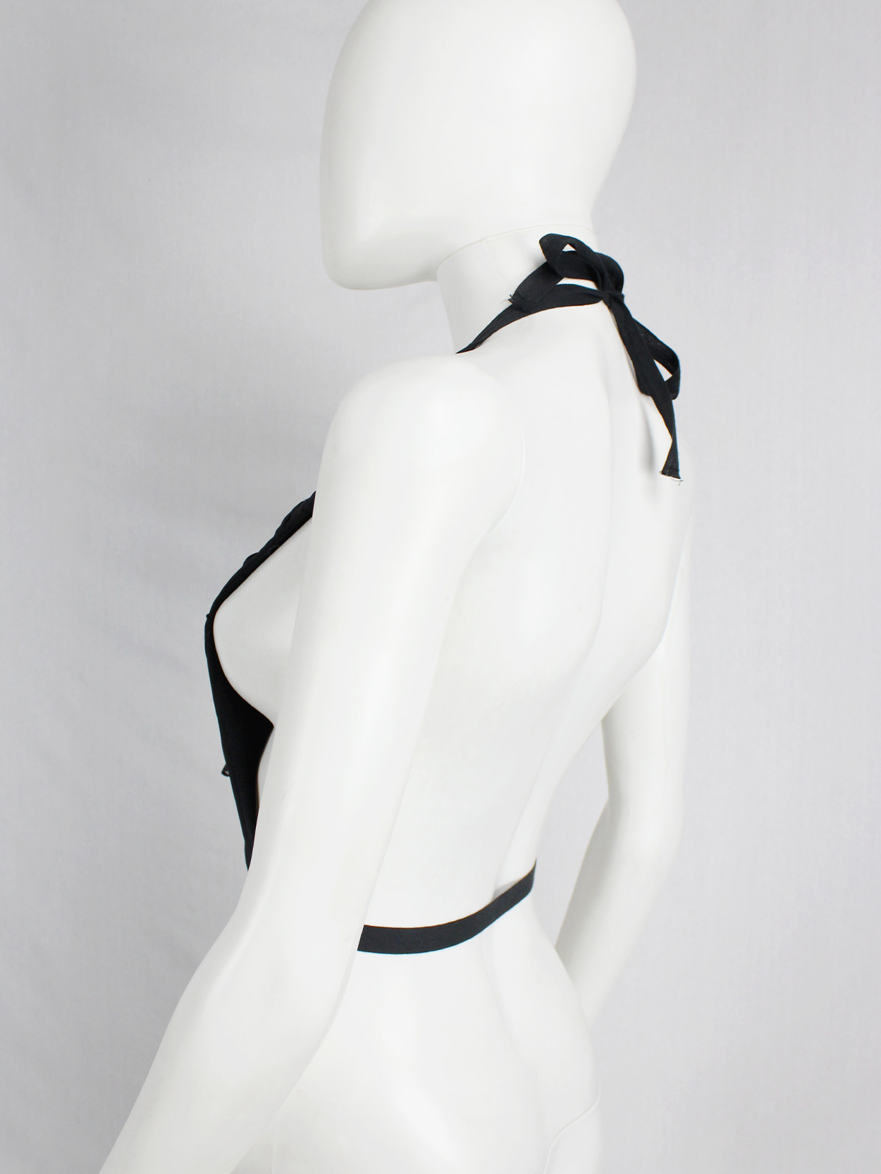 Maison Martin Margiela artisanal black apron with frills — fall 