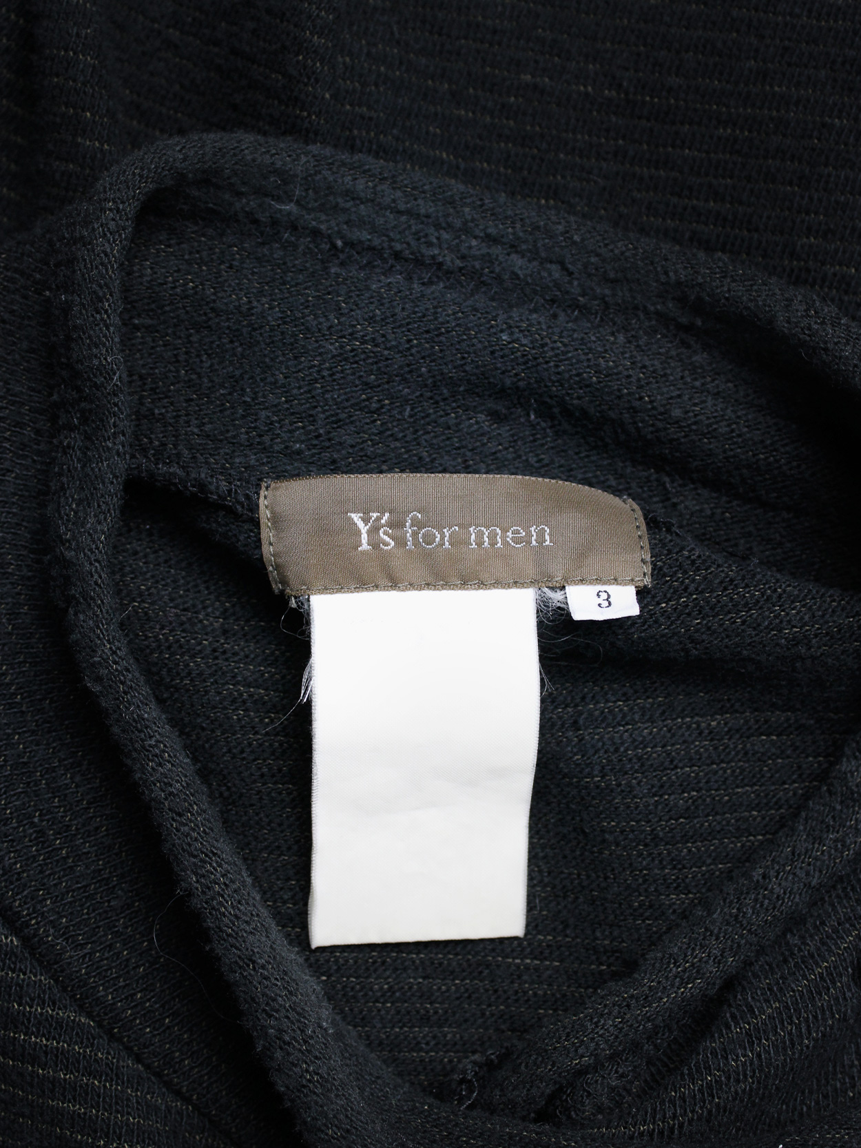Y's for men black jumper with deconstructed neckline Y's for men black jumper with deconstructed neckline