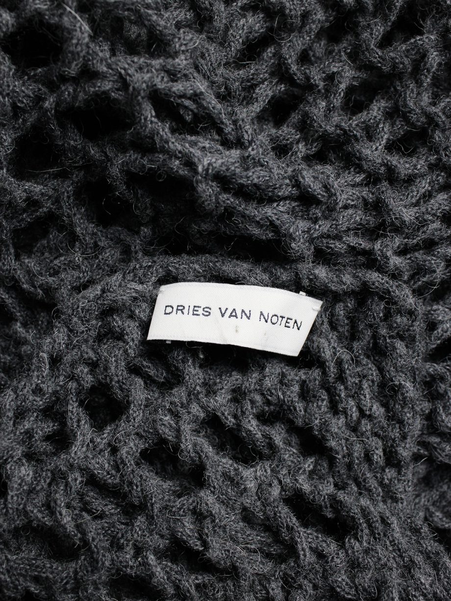 トップス Dries Van Noten 23AW Shaggy Knit Jacquard wrap sweater - Autumn-Winter Women | Dries Van Noten