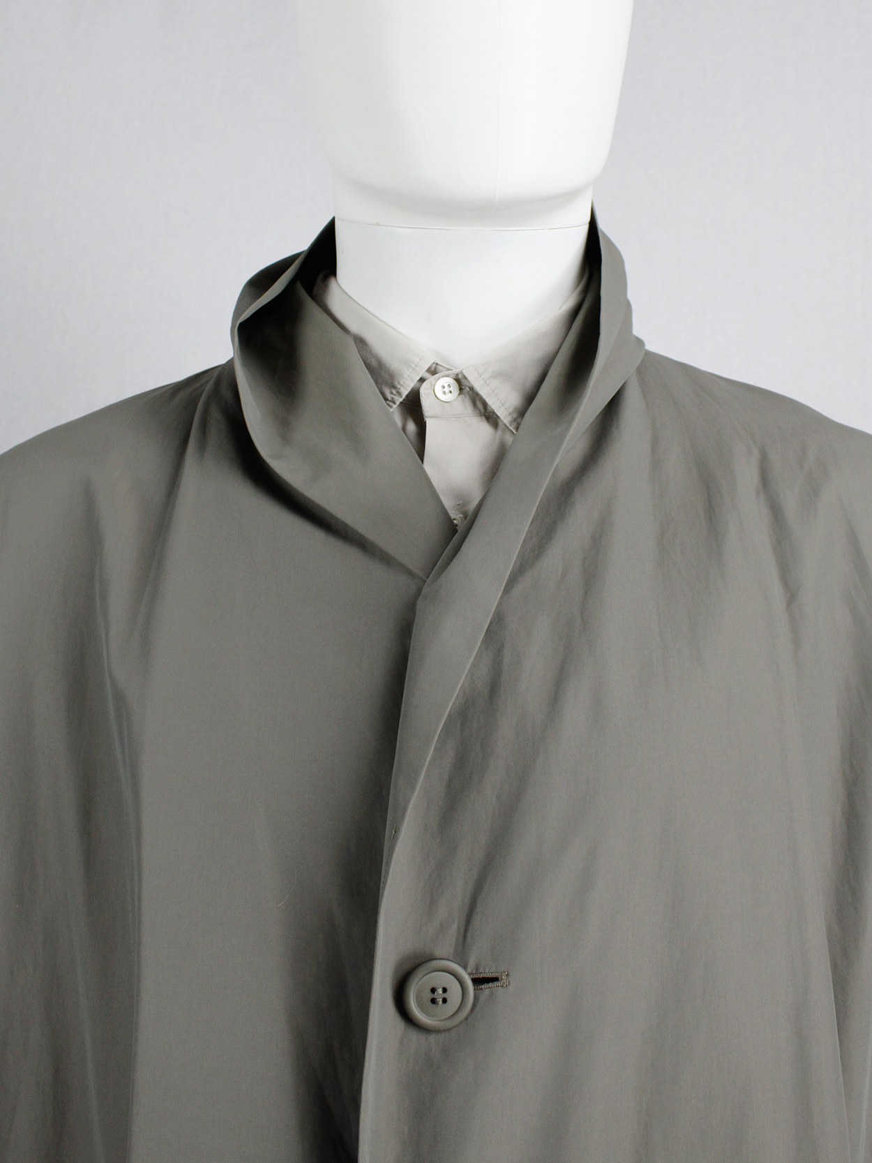 Issey Miyake Windcoat khaki oversized parka — 1980