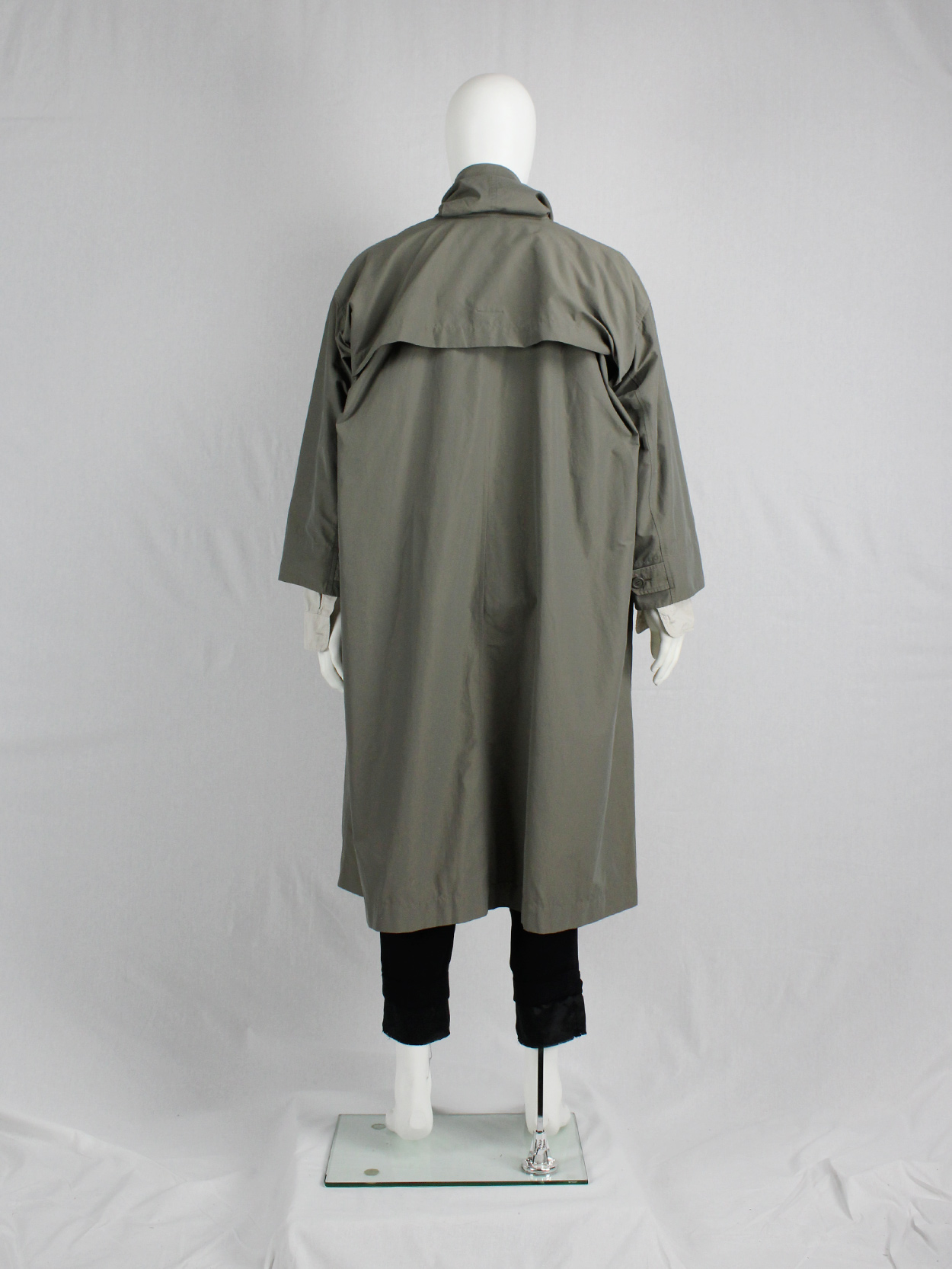 Issey Miyake Windcoat khaki oversized parka — 1980