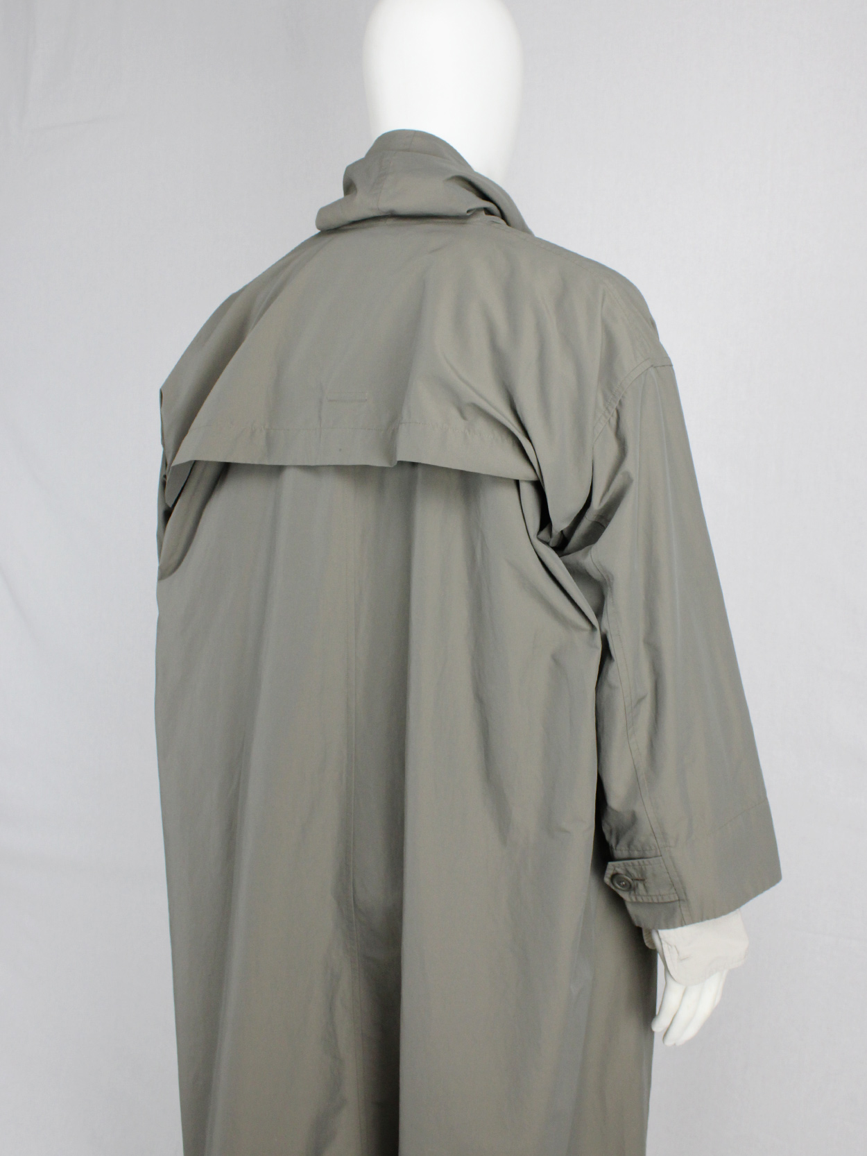 Issey Miyake Windcoat khaki oversized parka — 1980