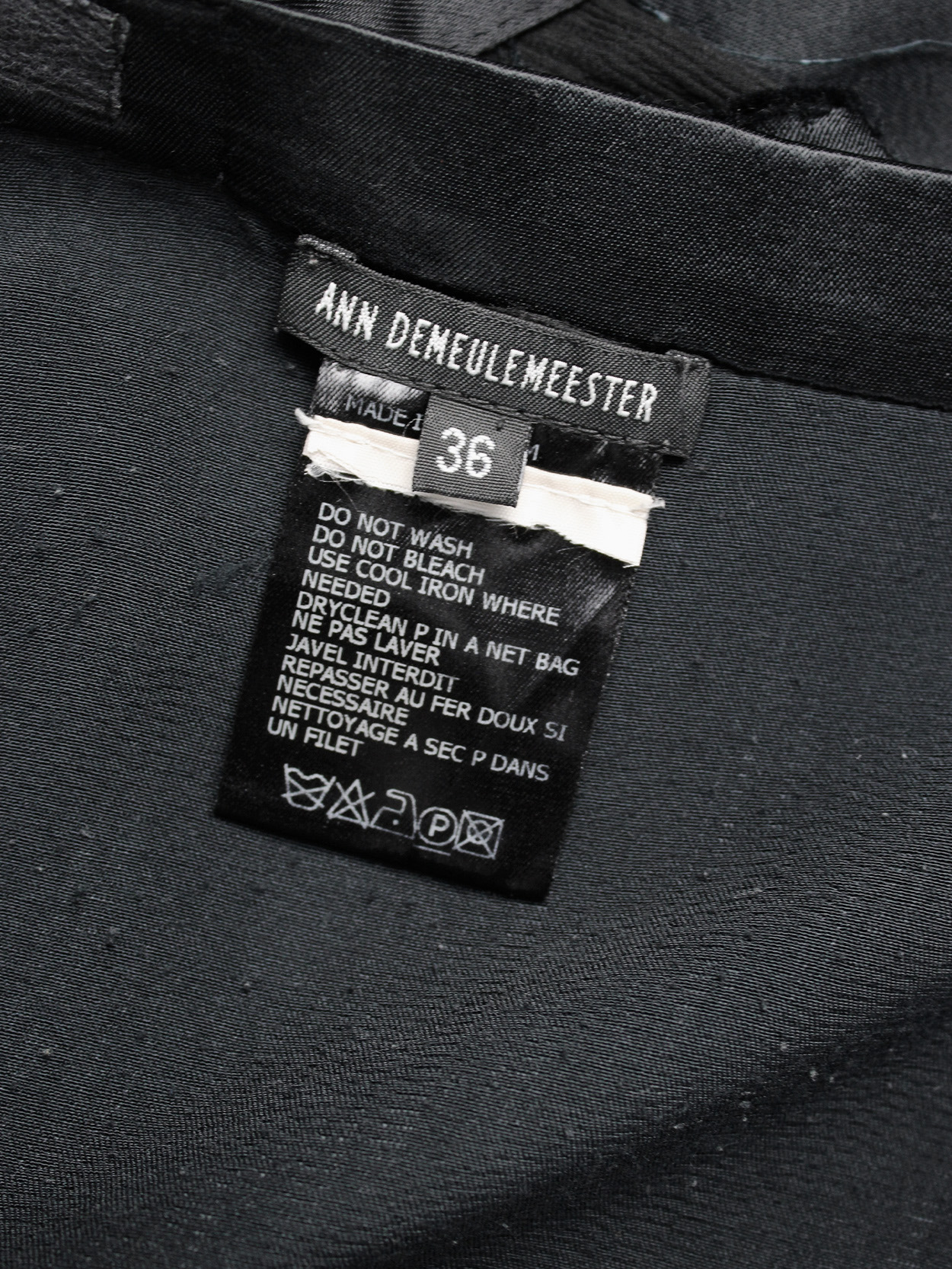 Ann Demeulemeester black skirt with wrapped belts and sheer Ann Demeulemeester black skirt with wrapped belts and sheer