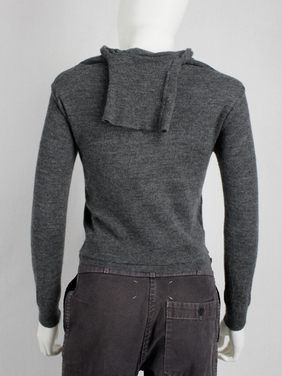Maison Martin Margiela grey jumper made of a turtleneck jumper