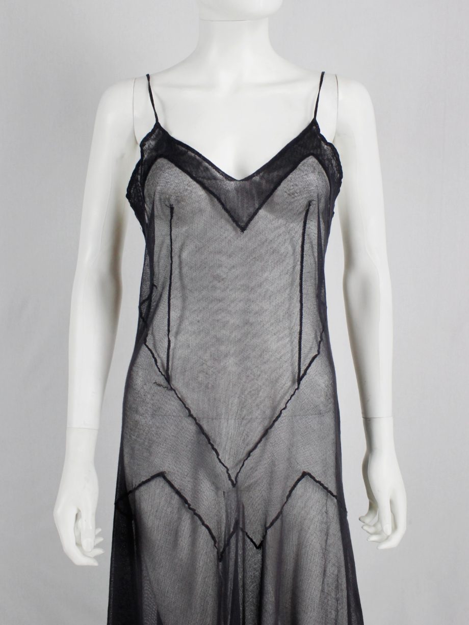 vaniitas Maison Martin Margiela reproduction of a spring 1991 black sheer dress spring 1994 (6)