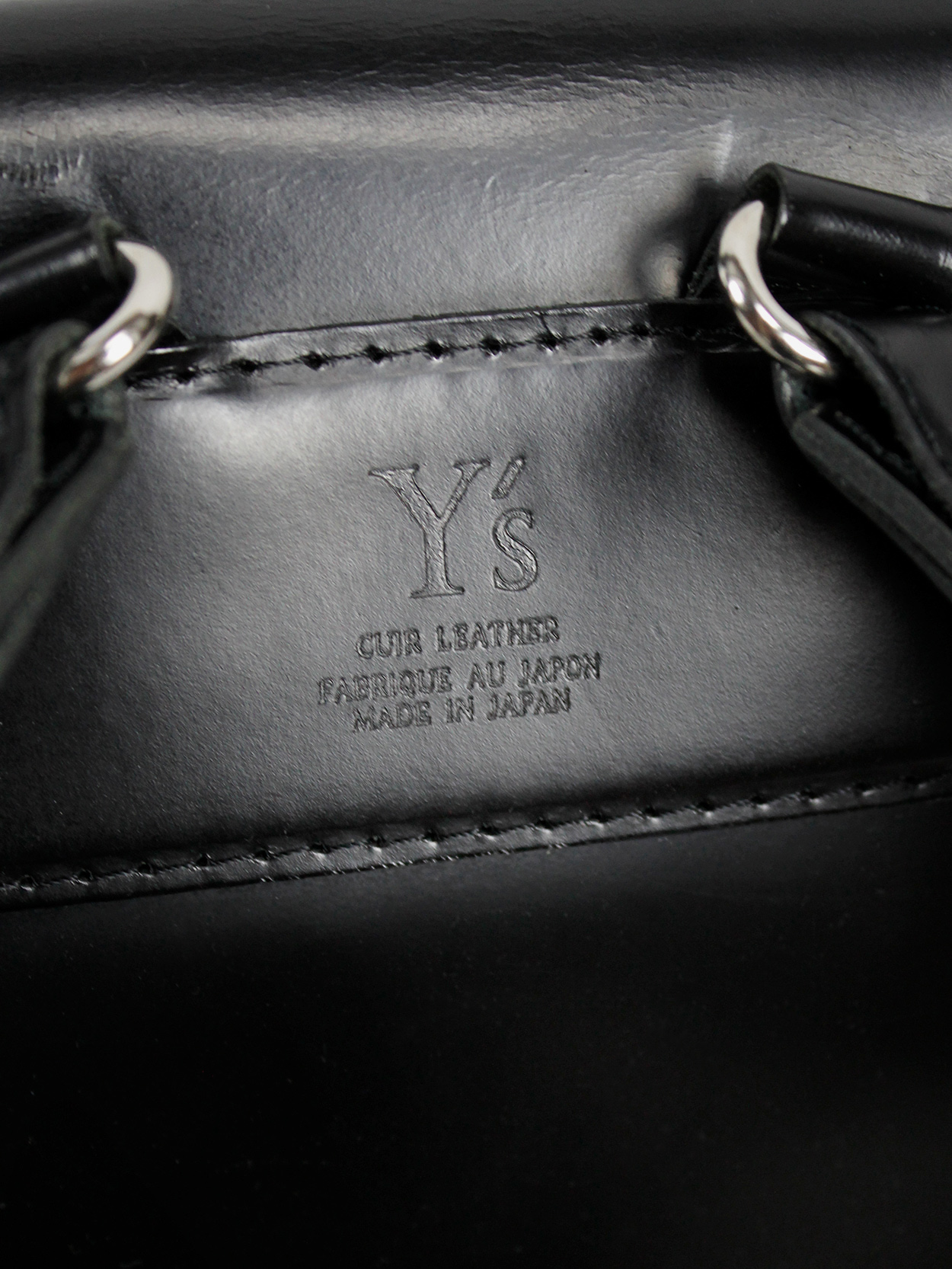 バッグ Y's yohji yamamoto leather bag archive Y's Yohji Yamamoto black leather backpack - VANIITAS vintage