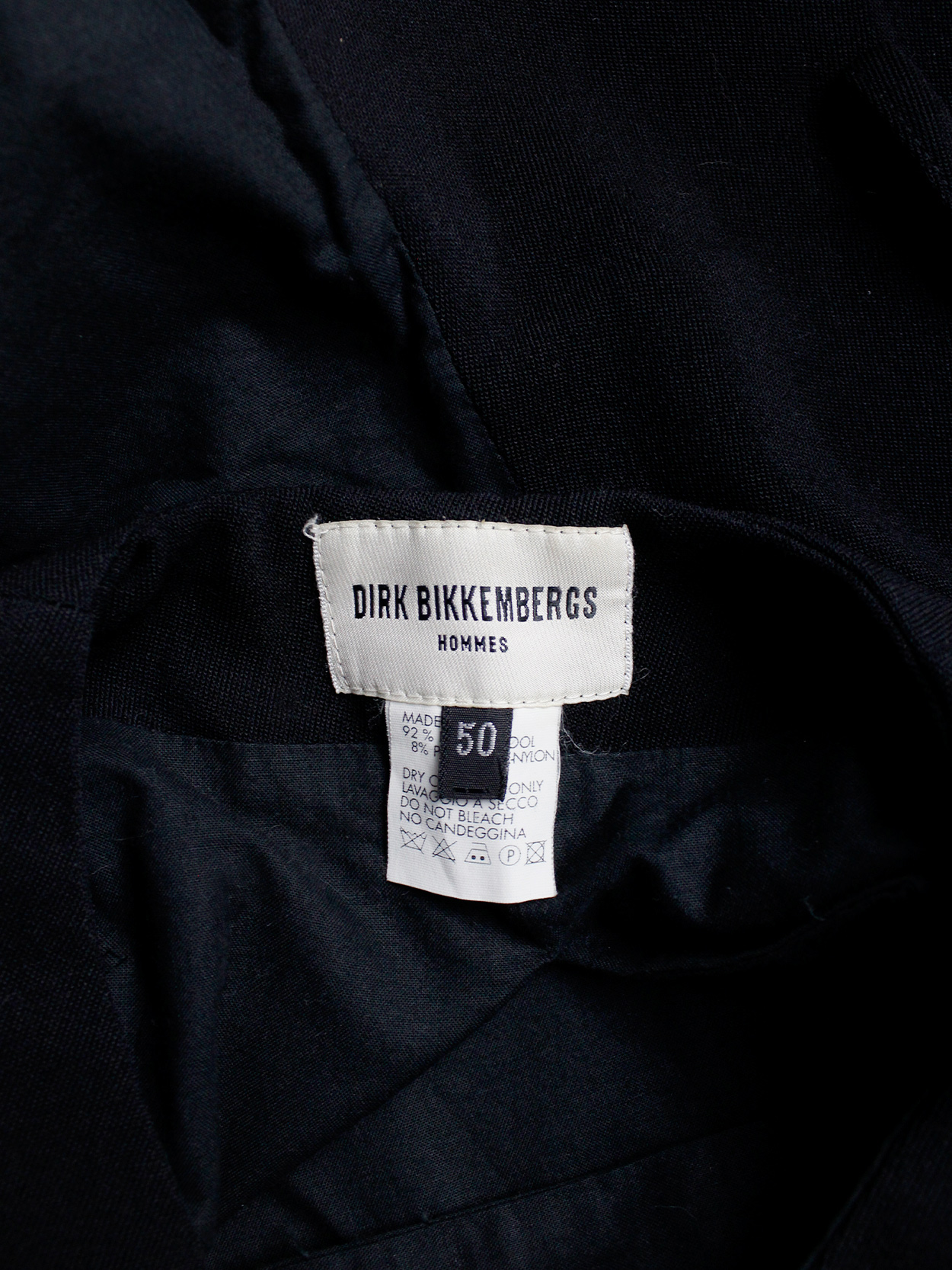 Dirk Bikkembergs black belted waistcoat with slit back — early 