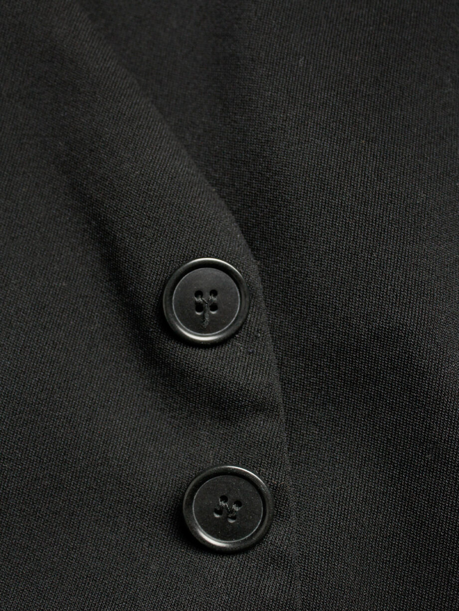 DIRK BIKKEMBERGS ブラックスーツベストセット ビンテージスタイル Dirk Bikkembergs black belted waistcoat with slit back — early