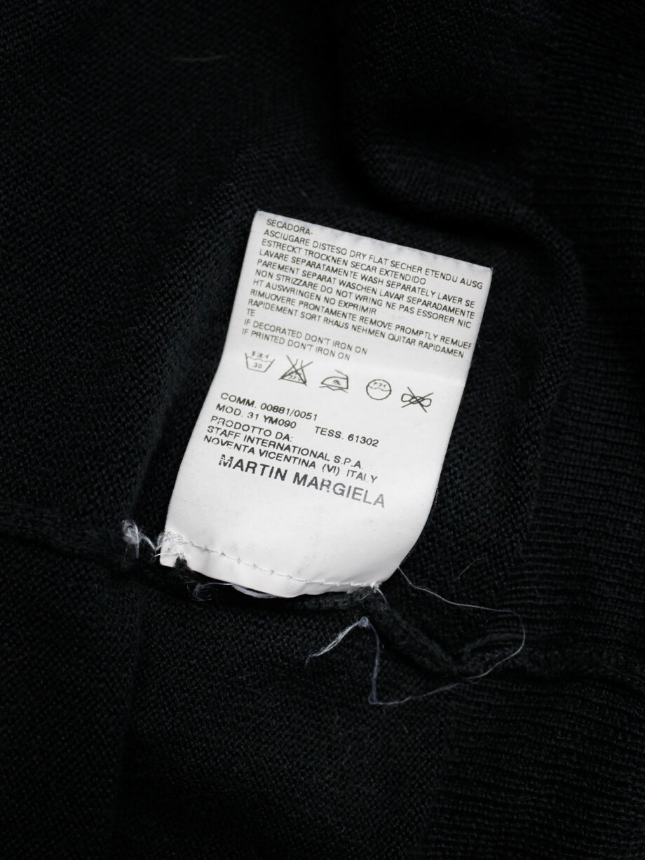 Maison Martin Margiela black longsleeve jumper worn sideways