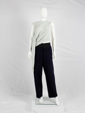 Maison Martin Margiela dark blue trousers with white exposed