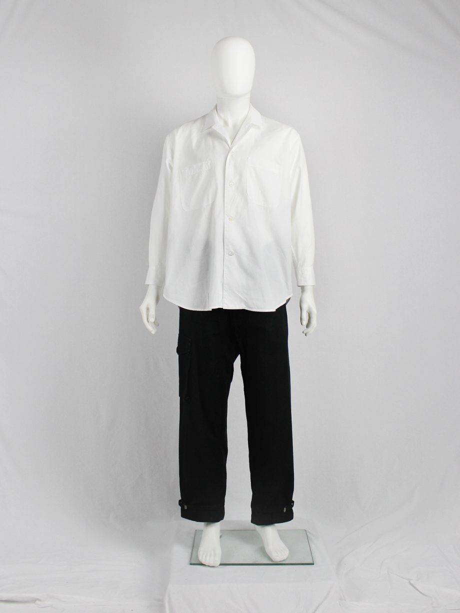 Y's Yohji Yamamoto men's white oversized shirt with lapel