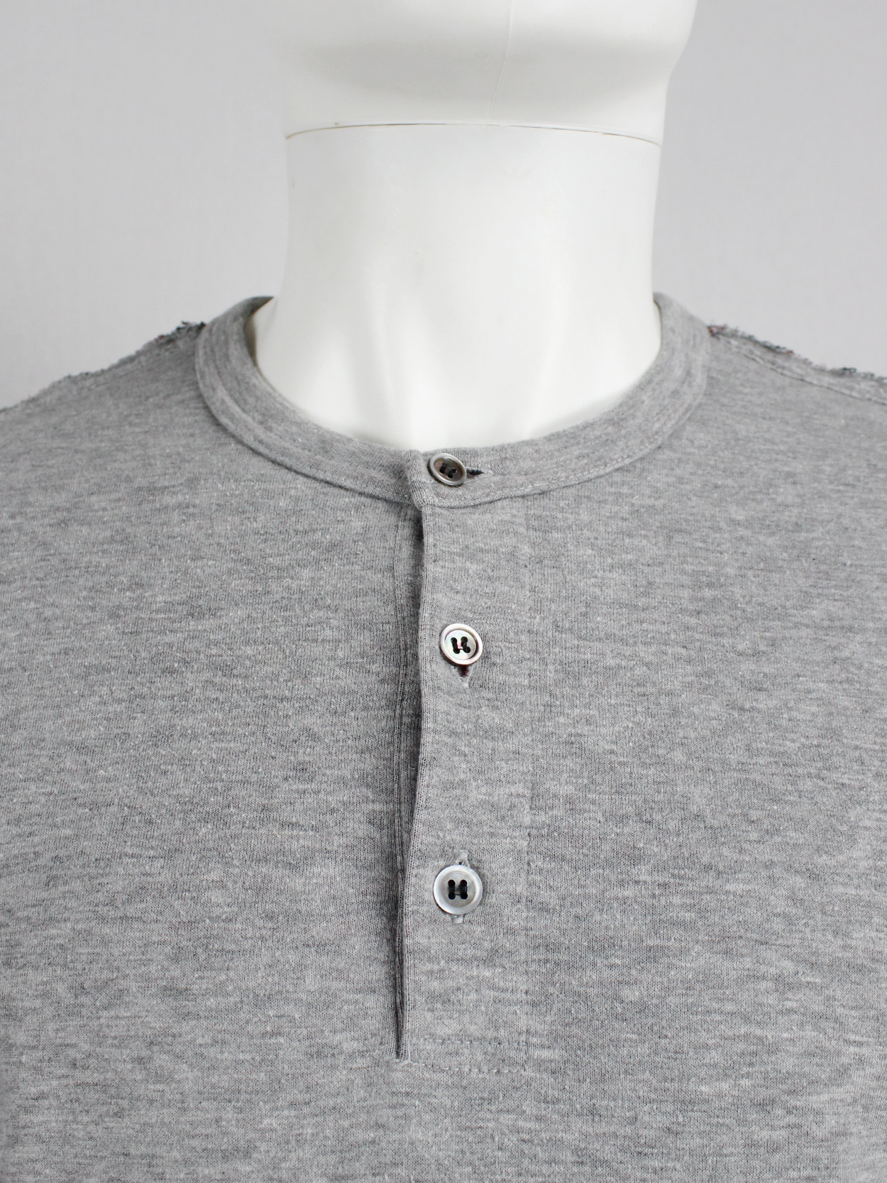 Comme des Garçons Homme grey jumper with inside out seams in 