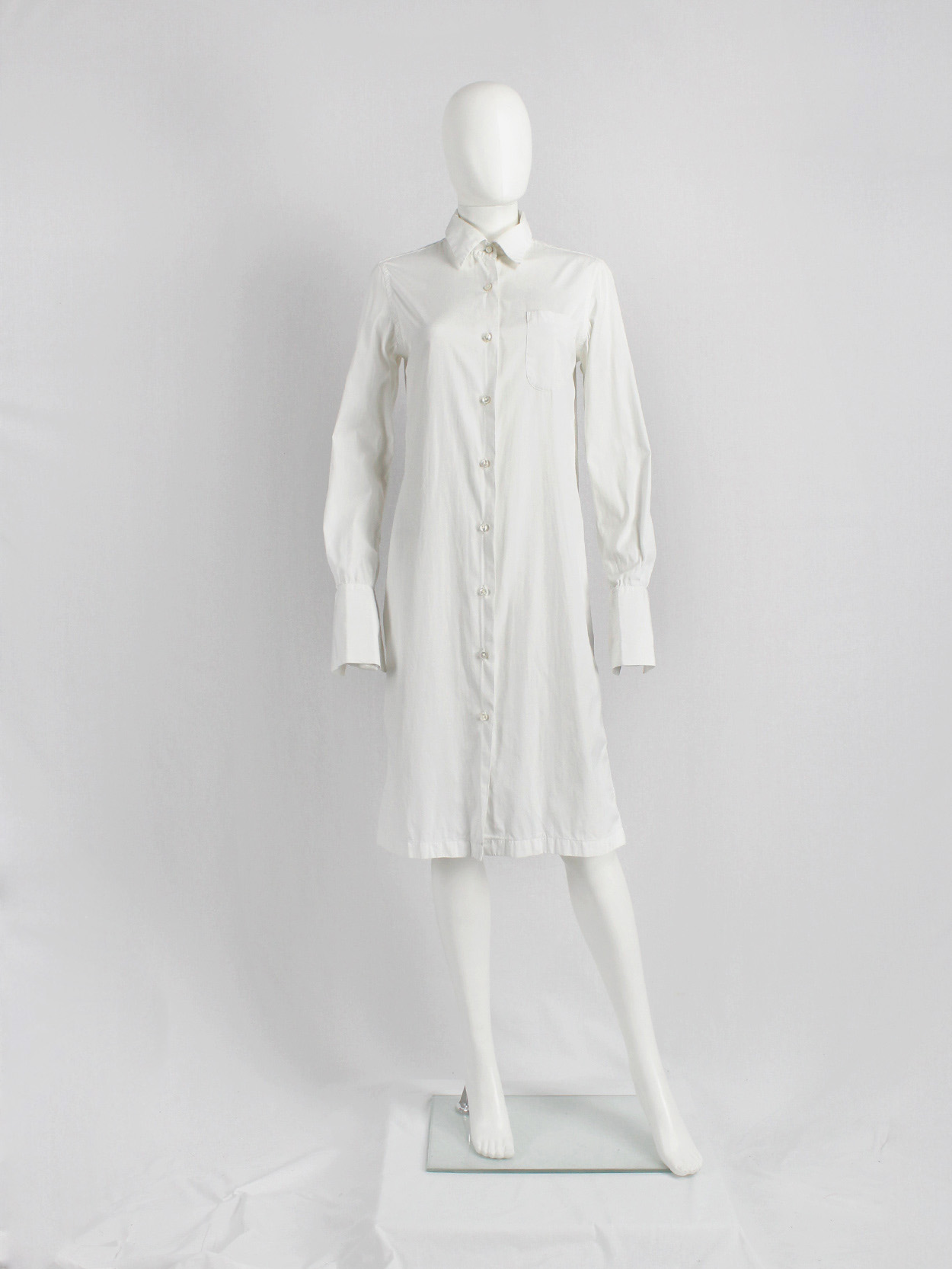 Maison Martin Margiela 4 white shirt elongated to be worn as a