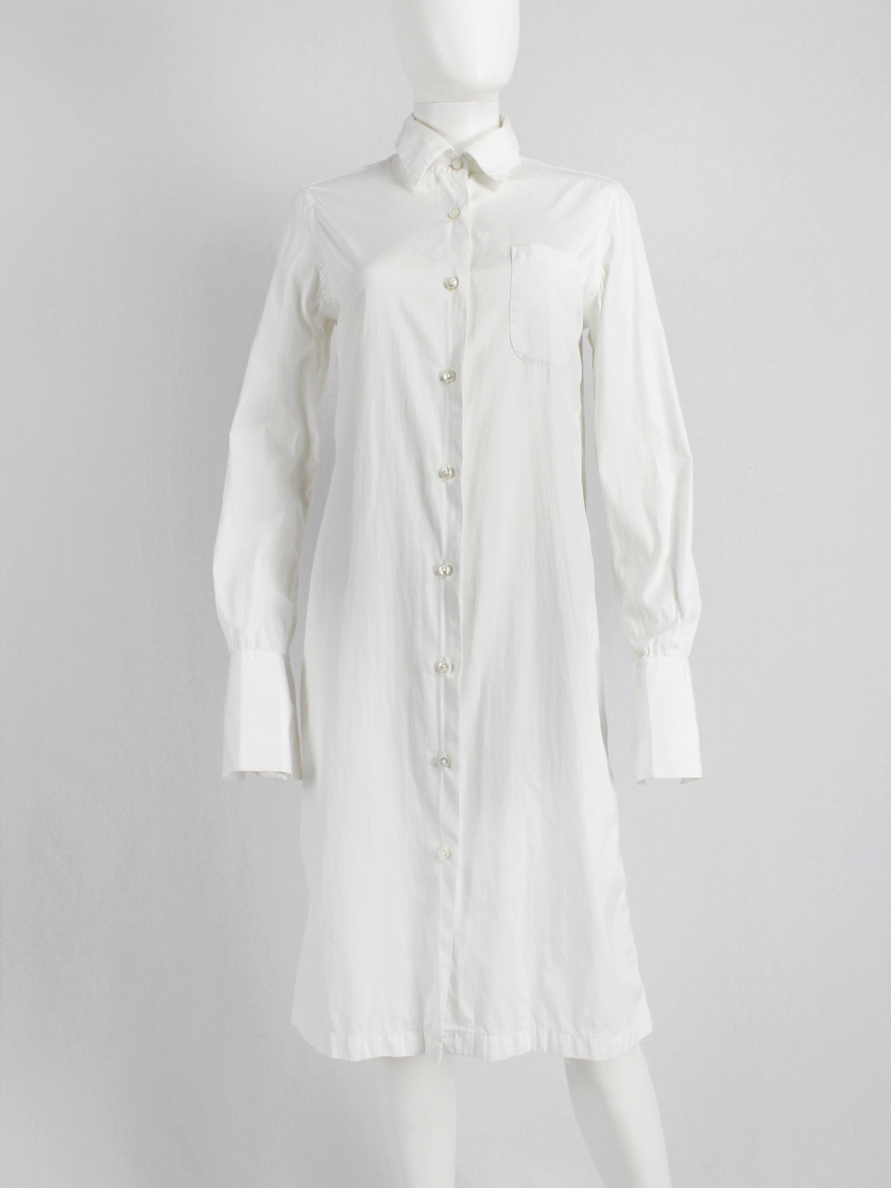 Martin Margiela 4 オフホワイト チュニック Maison Martin Margiela 4 white shirt elongated to be worn as a