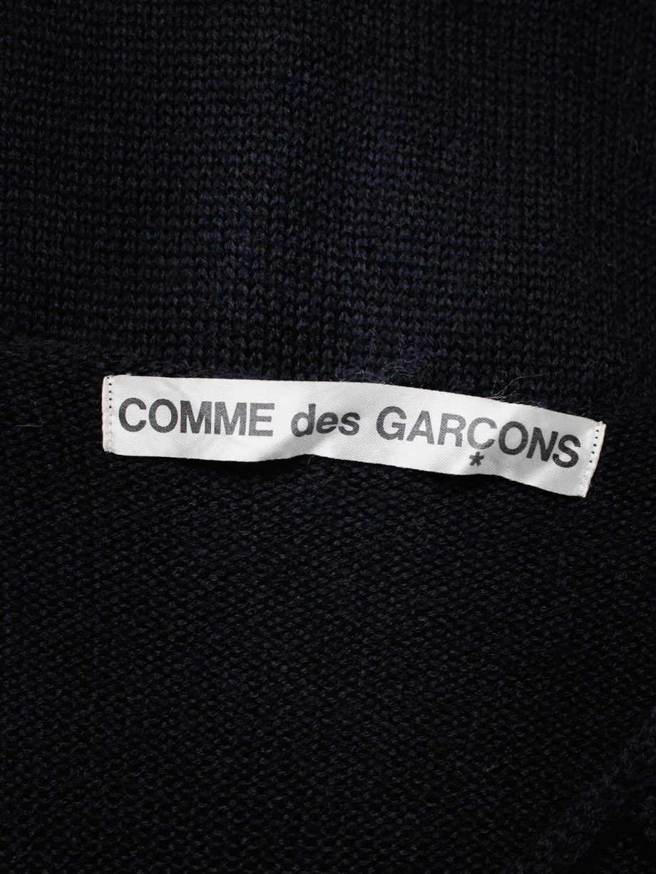 Comme des Garçons black woven jumper with holes — AD 2002