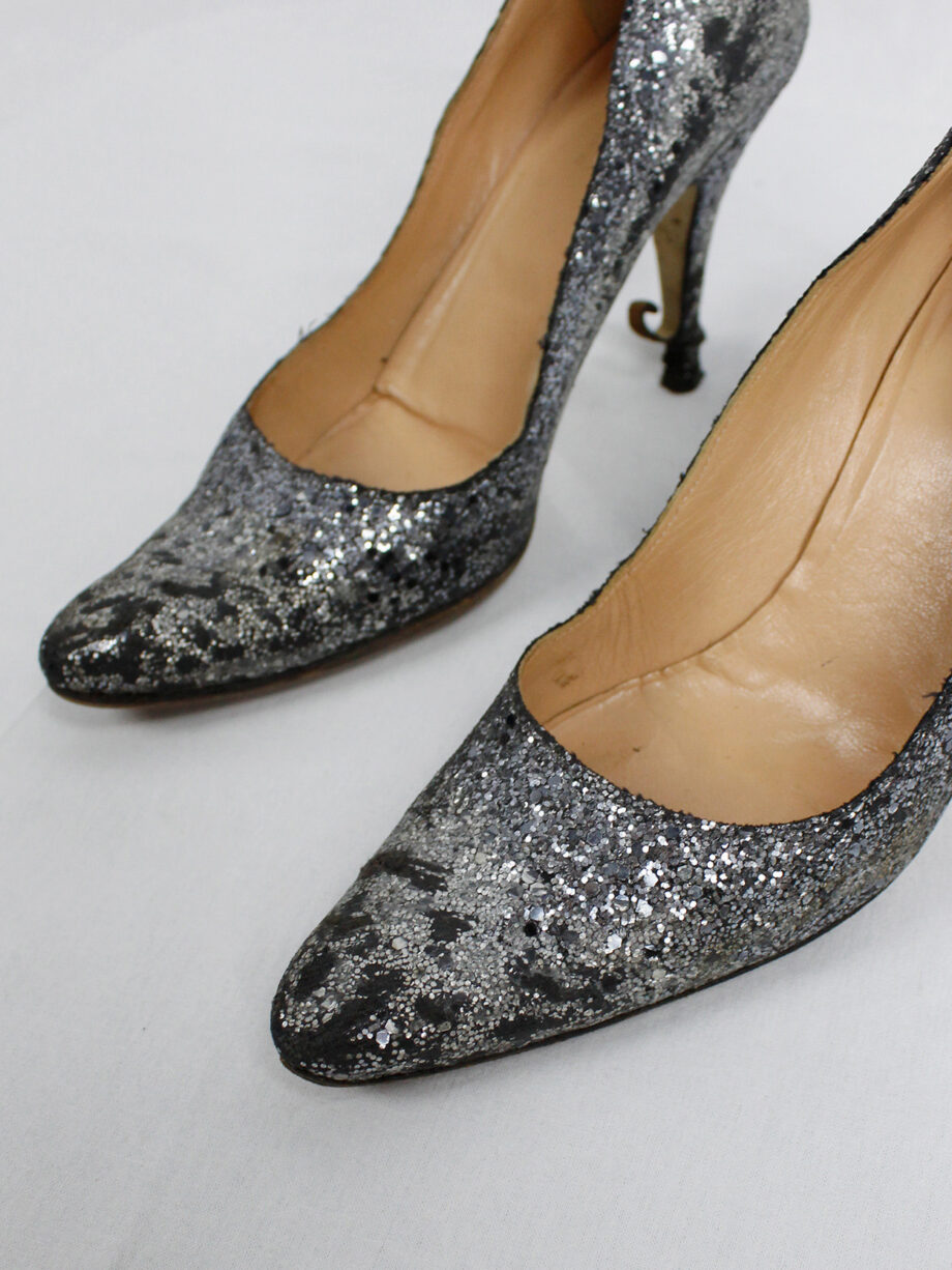 Maison Martin Margiela silver glitter afterparty pumps with