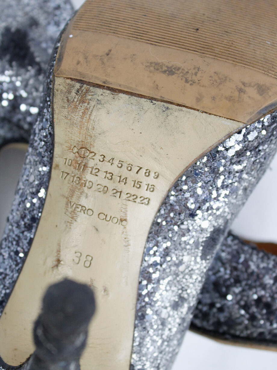 Maison Martin Margiela silver glitter afterparty pumps with