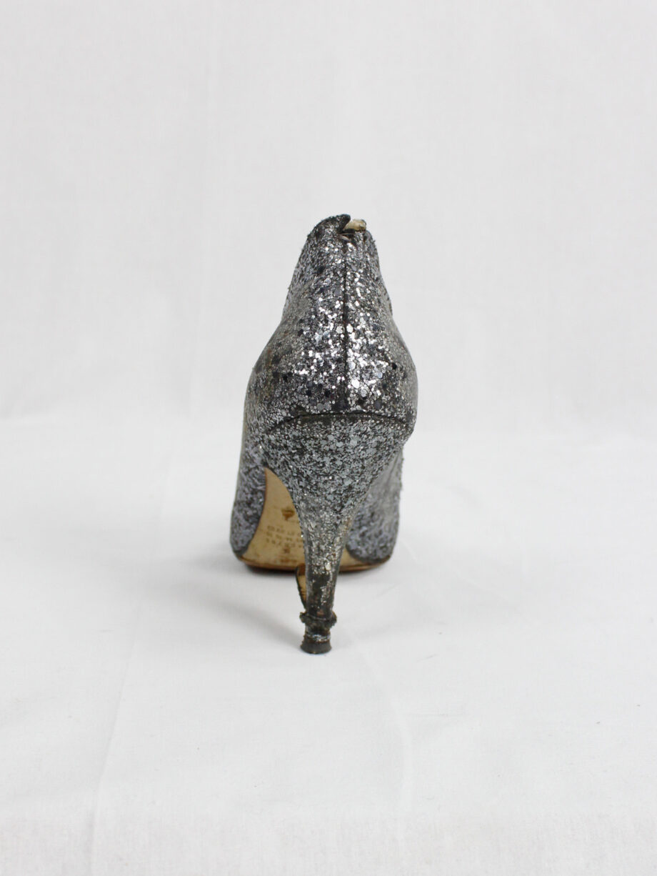 Maison Martin Margiela silver glitter afterparty pumps with