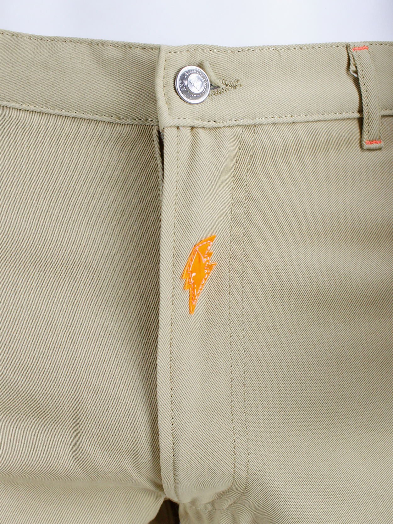 Walter Van Beirendonck W< beige trousers with kneepad Walter Van Beirendonck W< beige trousers with kneepad