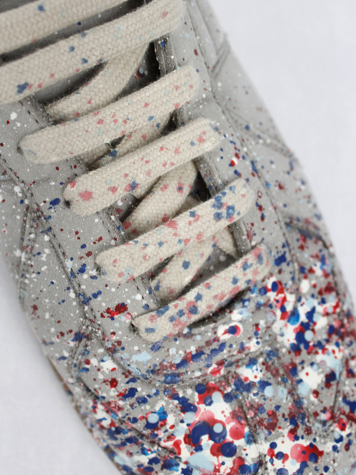 Maison Martin Margiela replica beige sneakers with paint Maison Martin Margiela replica beige sneakers with paint