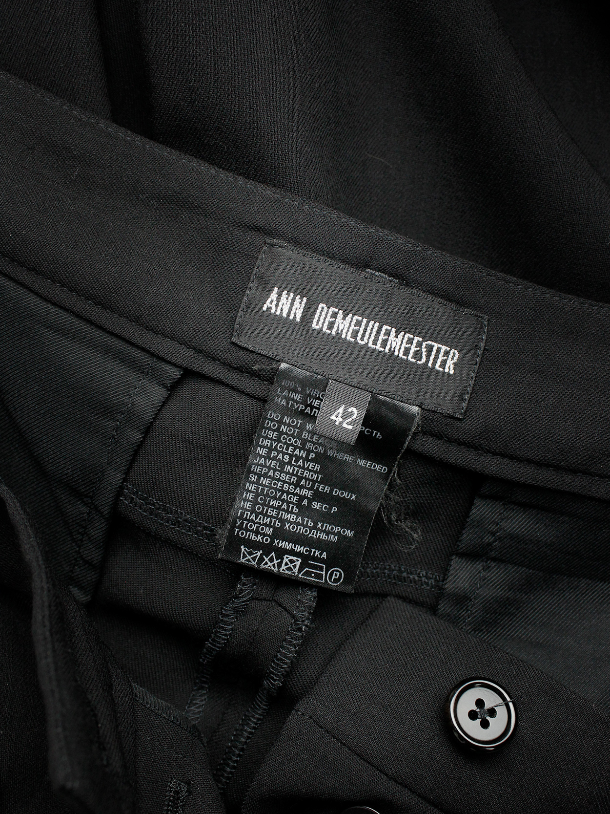 Ann Demeulemeester パンツ　xxs ANN DEMEULEMEESTER | MATTHIEU WIDE TROUSERS