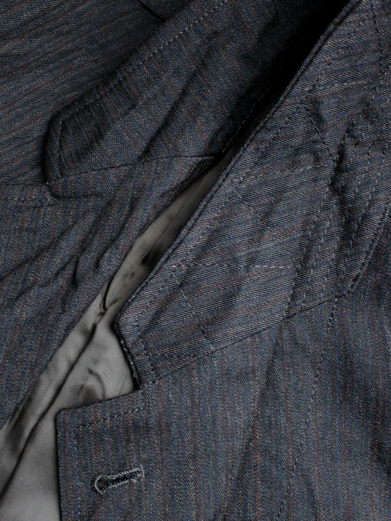 Comme des Garçons Homme brown blazer with pressed accordeon pleats 
