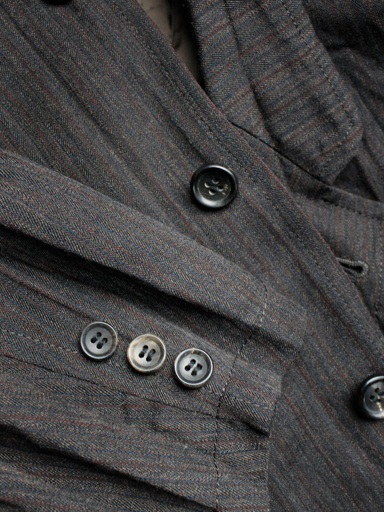 Comme des Garçons Homme brown blazer with pressed accordeon pleats 