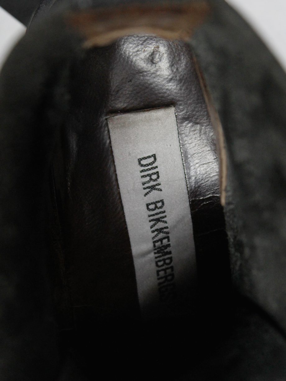 Dirk Bikkembergs black mountaineering boots with metal heel and