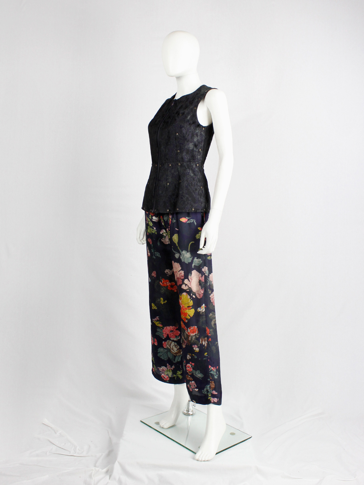 DRIES VAN NOTEN フラワープリントベロアスカート DRIES VAN NOTEN | PRINTED WRAP SKIRT