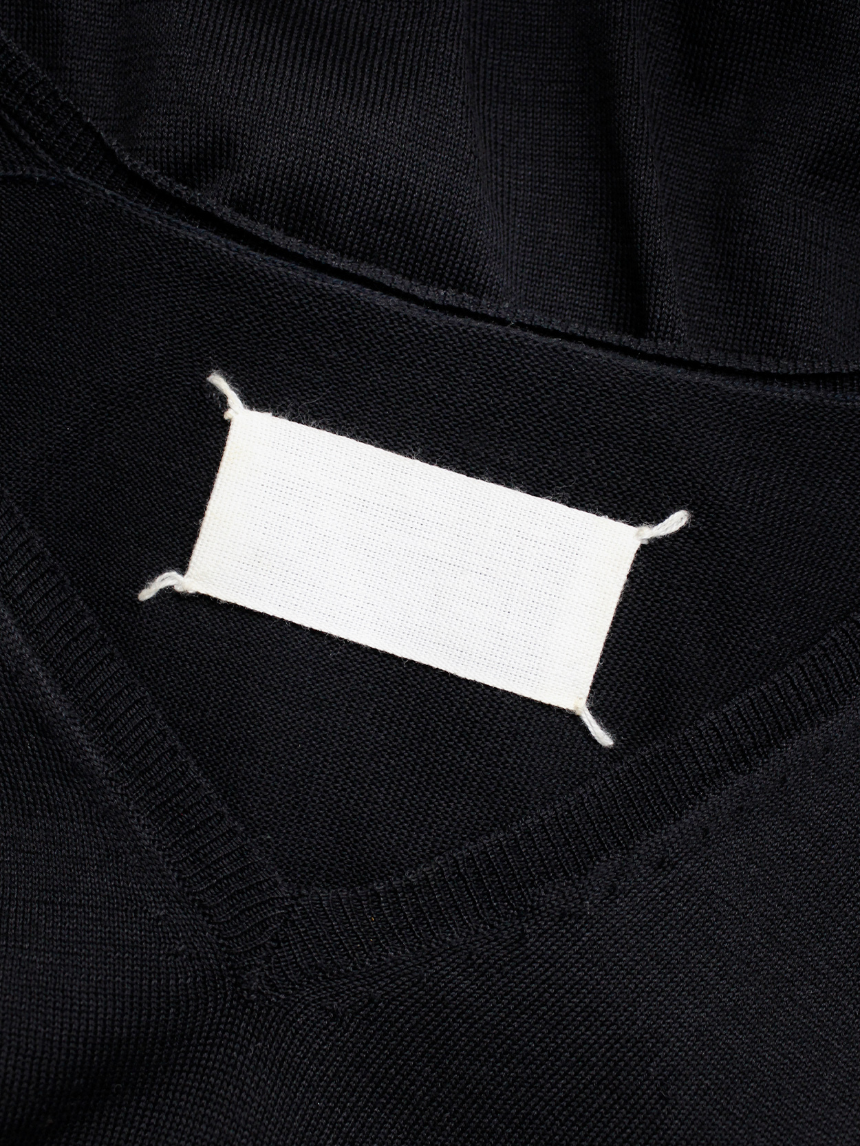 Maison Martin Margiela black t-shirt with cut open sleeves and 