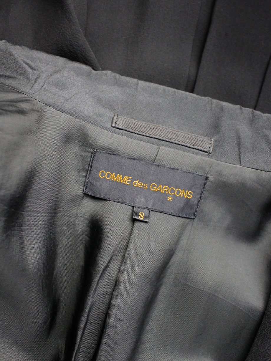 Comme des Garçons black tailcoat with attached inner waistcoat AD 1988 (14)