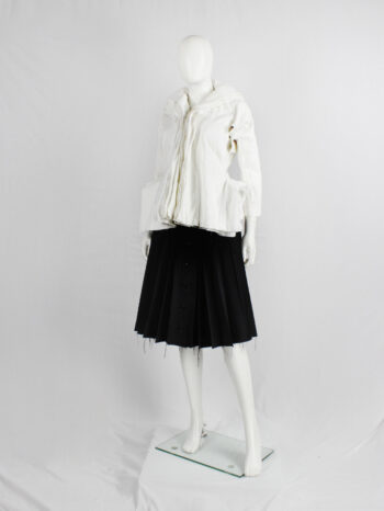 Junya Watanabe black pleated skirt with multi zipper waist