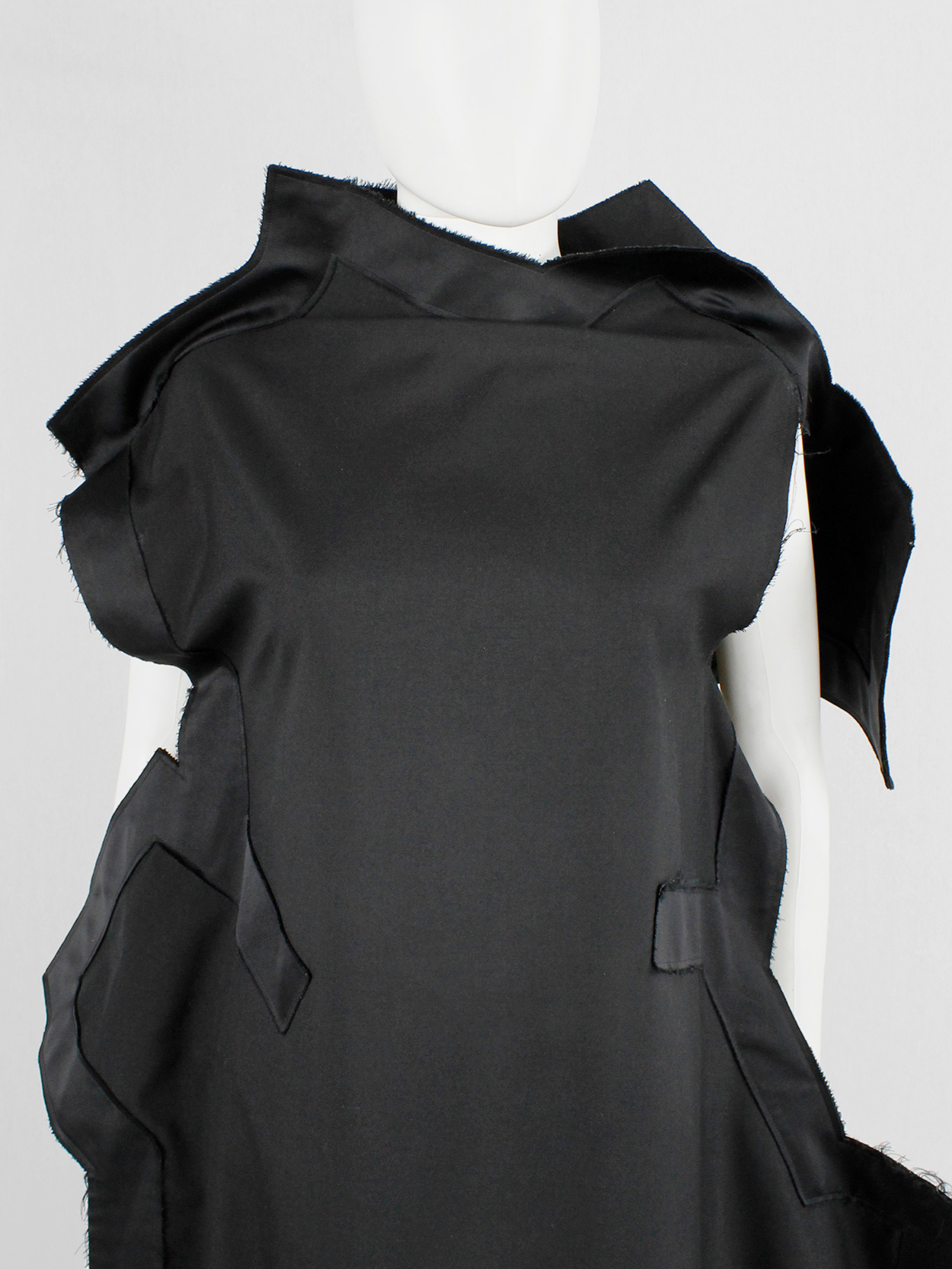 COMME des GARCONS 変形トップス アシンメトリー2012 Comme des Garçons black geometric two-dimensional 'paperdoll