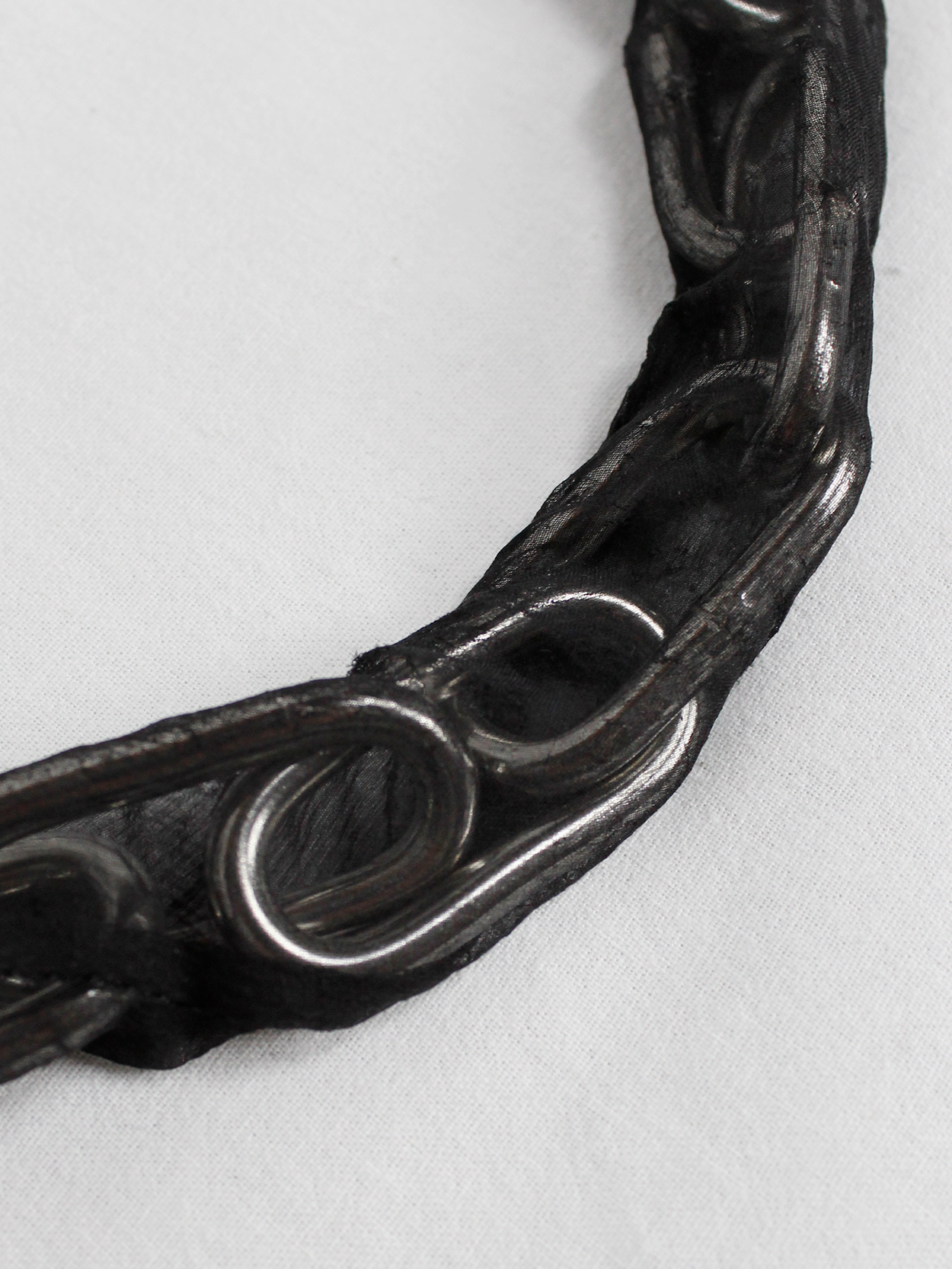 Maison Martin Margiela Artisanal chainlink necklace covered in 