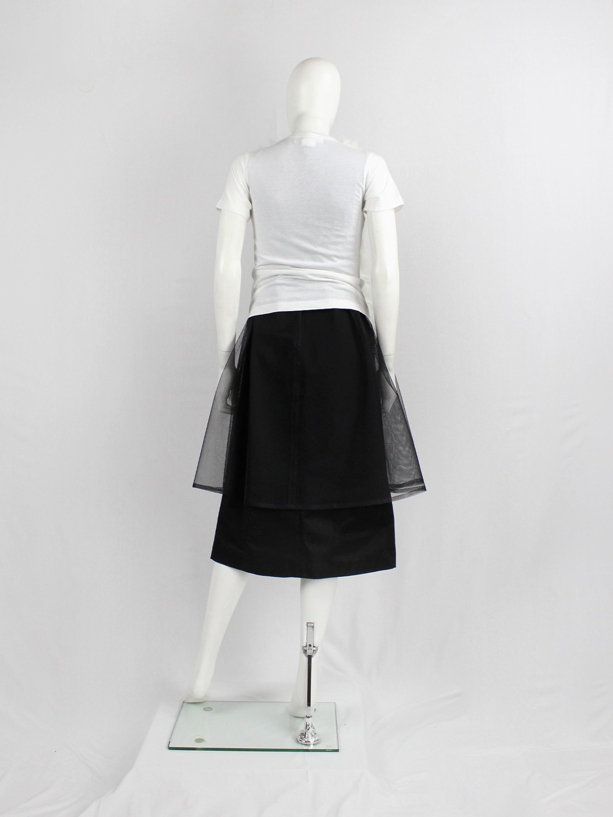 Comme des Garçons Girl white t-shirt with faux fur front
