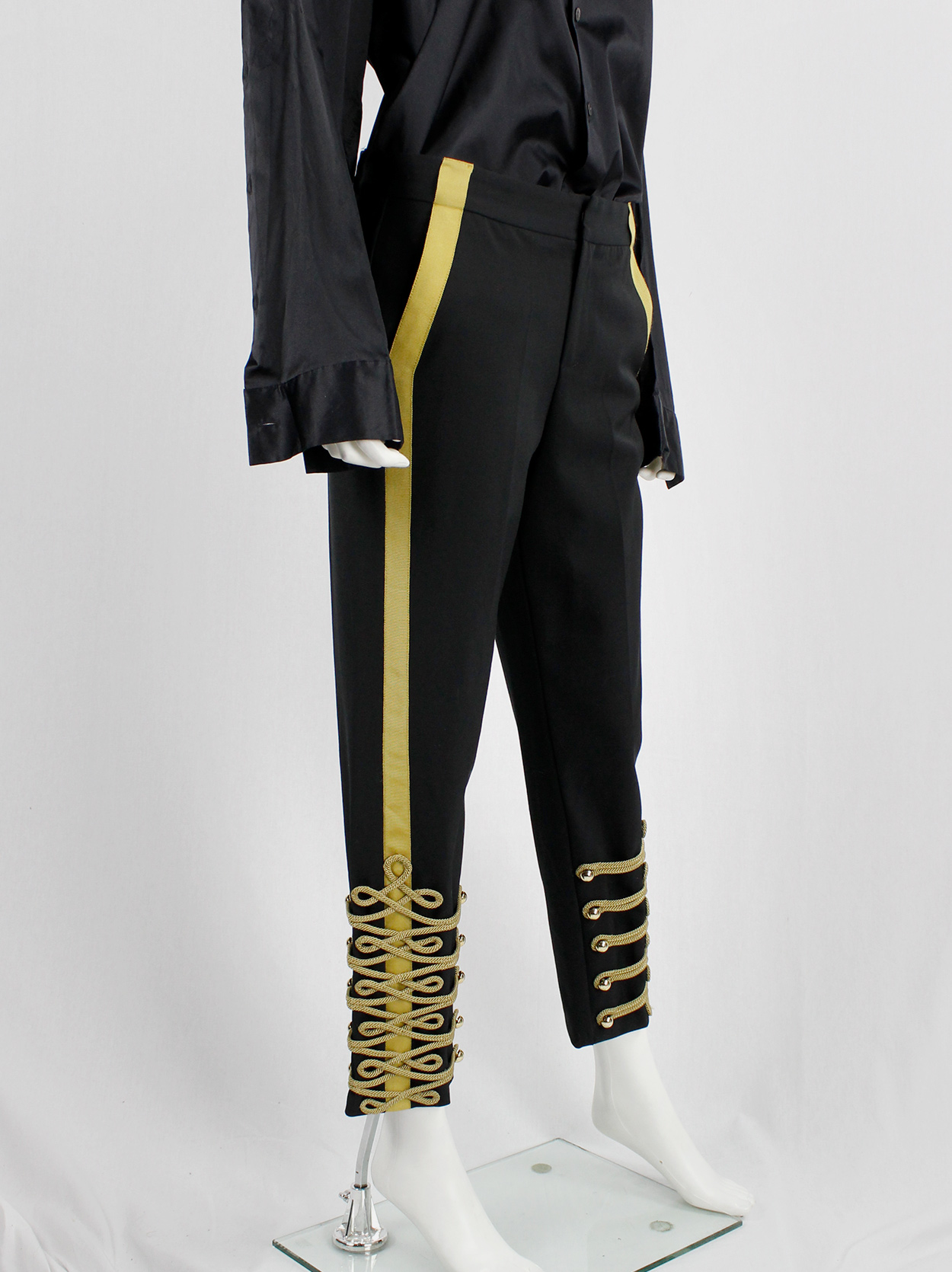 black dress pants with gold stripe Trousers Side Sequin Stripe Leggings Dress Pants Black Trousers With Sparkle Stripe Side Stripe Black