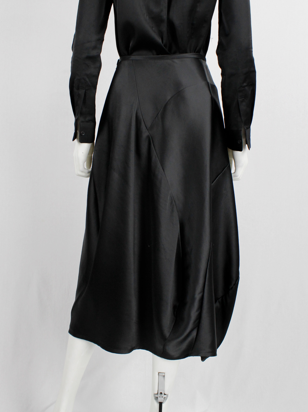 Comme des Garçons tricot black maxi skirt with bubble-shaped 