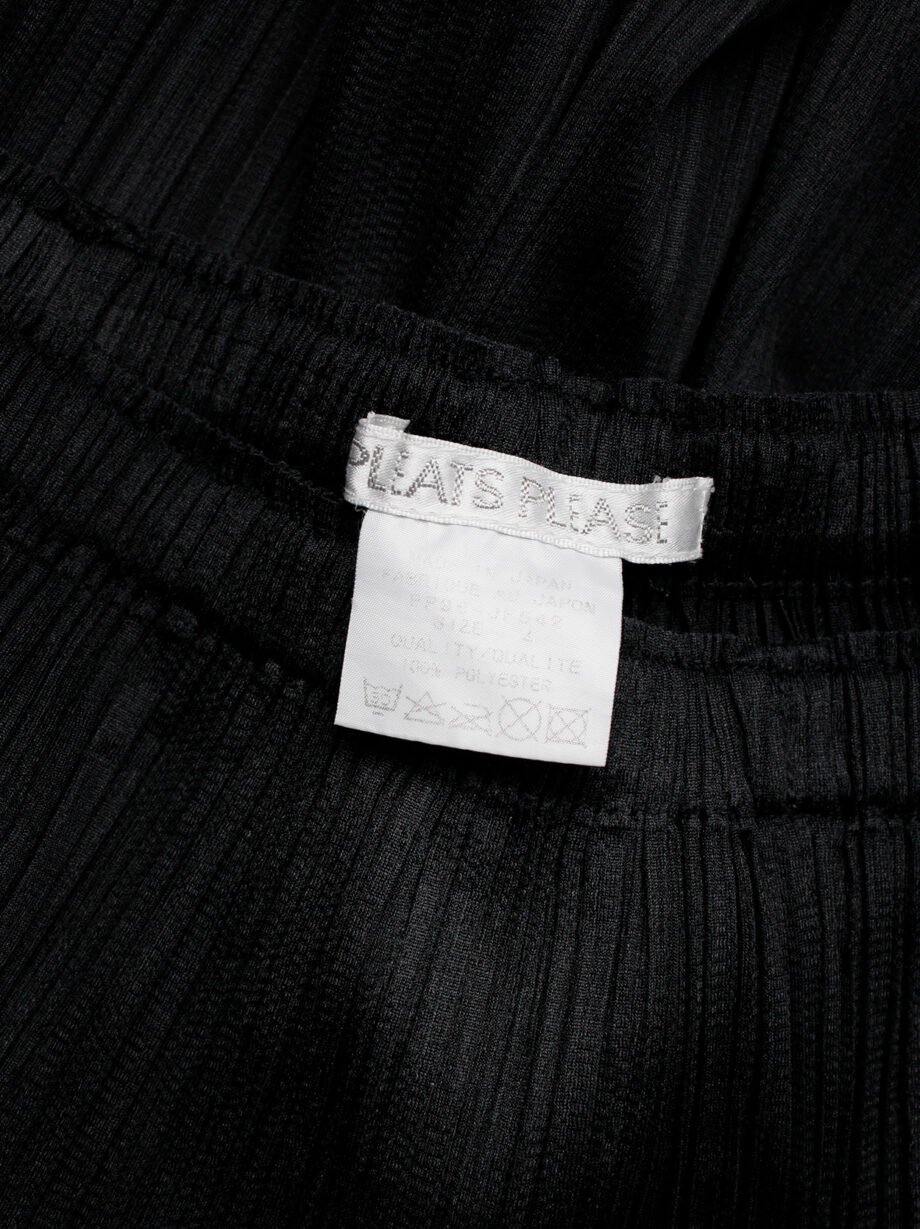 Issey Miyake Pleats Please black wide trousers with 3D triangles
