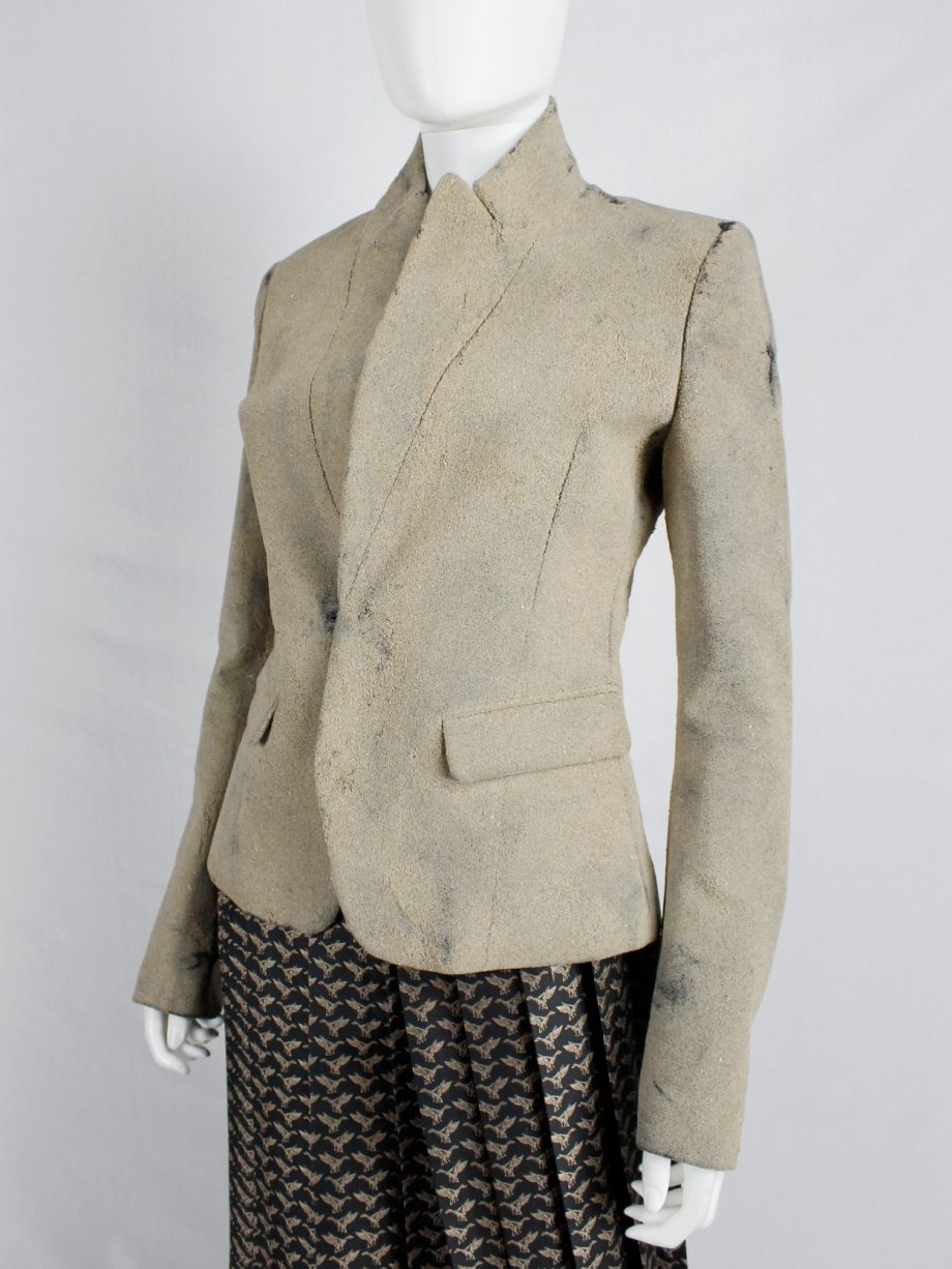 af Vandevorst beige classic blazer fully covered in beach sand spring 2014 (1)