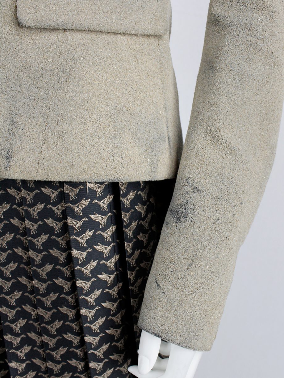 af Vandevorst beige classic blazer fully covered in beach sand spring 2014 (2)