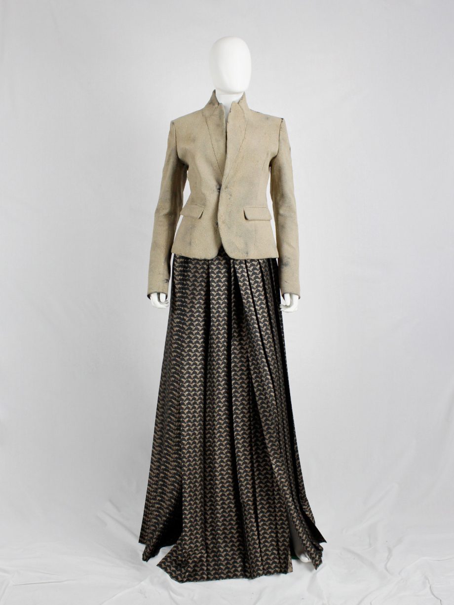 af Vandevorst beige classic blazer fully covered in beach sand spring 2014 (23)