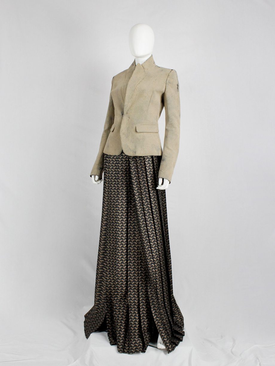 af Vandevorst beige classic blazer fully covered in beach sand spring 2014 (3)