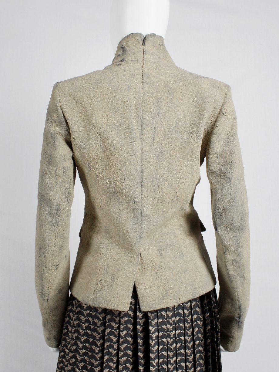 af Vandevorst beige classic blazer fully covered in beach sand spring 2014 (5)