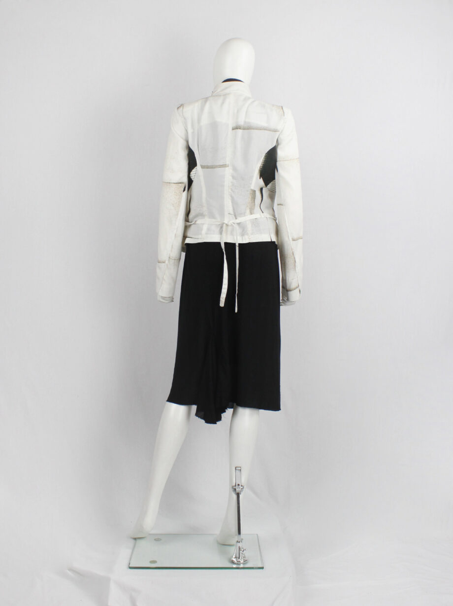 Ann Demeulemeester white buttoned fencing jacket with stitched